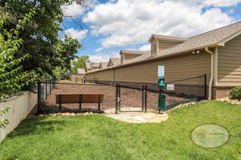 Bark park with seating